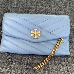 SALE! Tori Burch Kira Chevron chain wallet